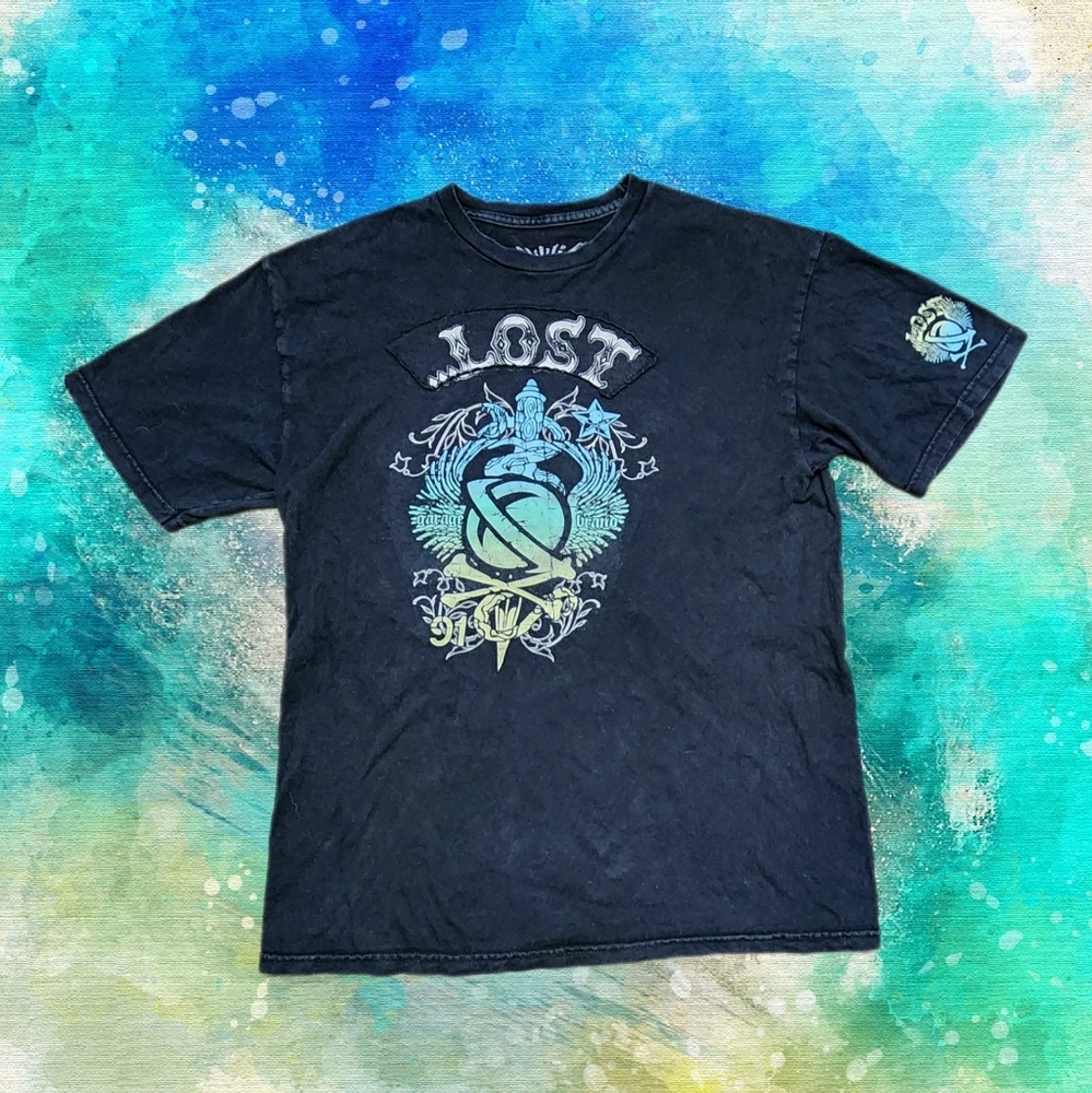 Lost Enterprises surf / skateboard Y2K Men's T shirt Size Medium